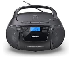 Draagbare boombox - met cd-speler, cassette en fm-radio - Met usb- en aux-ingang - voor thuis en onderweg