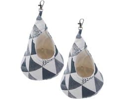 Zak voor wasknijpers - Tas om spullen op te bergen - Wasgoed overzichtelijk houden - Gemengd linnen dat waterdicht is - 21x15.5x15CM - In meerdere kleuren