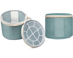 2-stuks ondergoed waszak - Mesh Eye Band Support Board - voorkomen ondergoed vervorming tijdens het wassen - antibacteriële versie - groen-15*15cm
