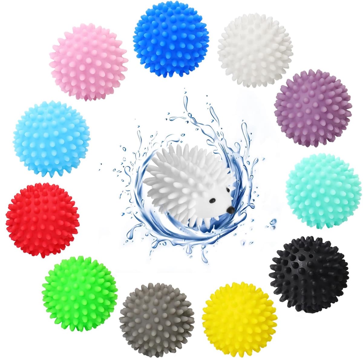 12 stuks Drogerballen - Voor Wasdroger en Wasmachine - Diverse Kleuren — afbeelding 1