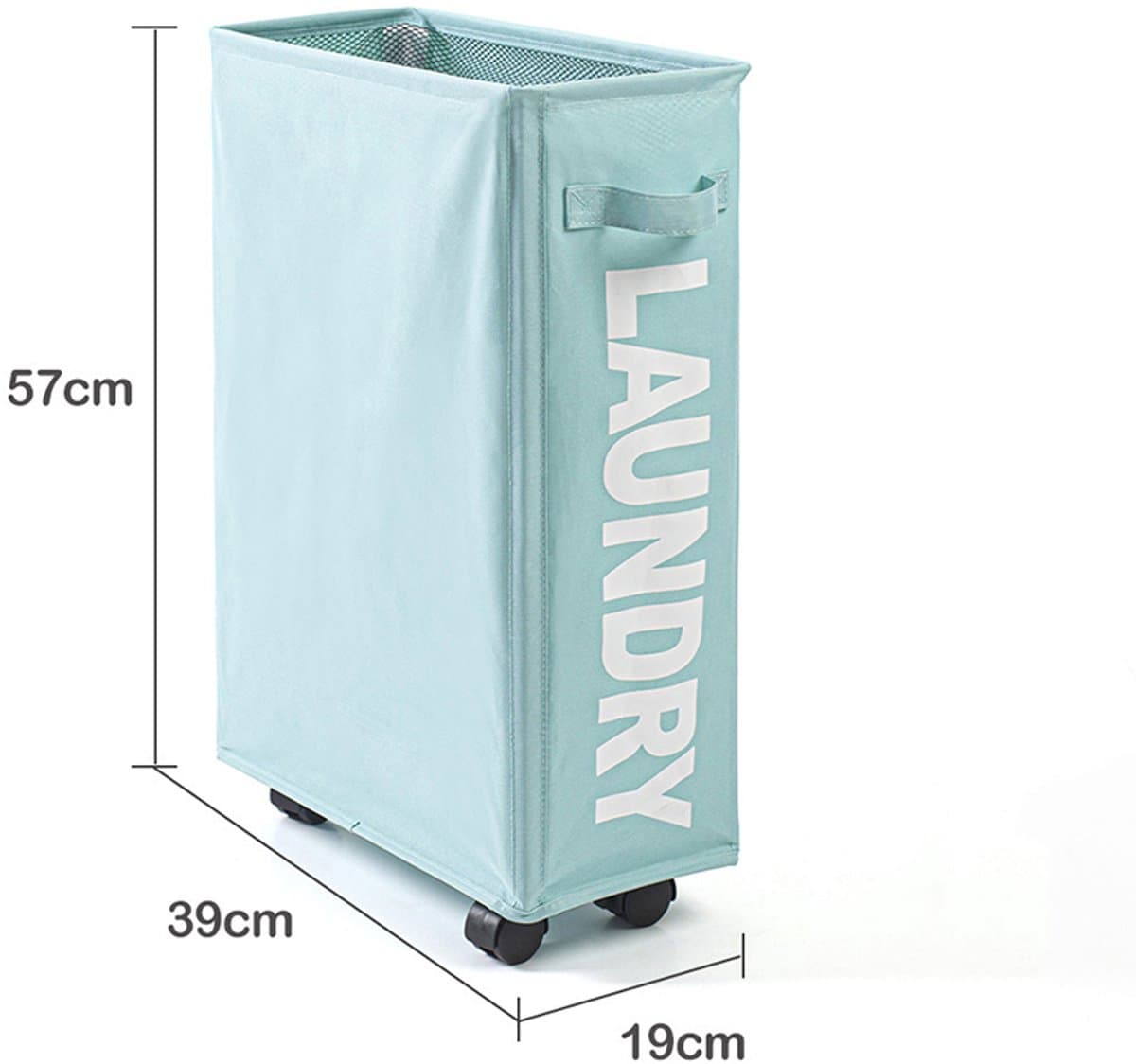 Opvouwbare Wasmand Deluxe - Wasmand met Wielen - Grote Capaciteit - Waterdicht & Multifunctioneel - Blauw — afbeelding 1