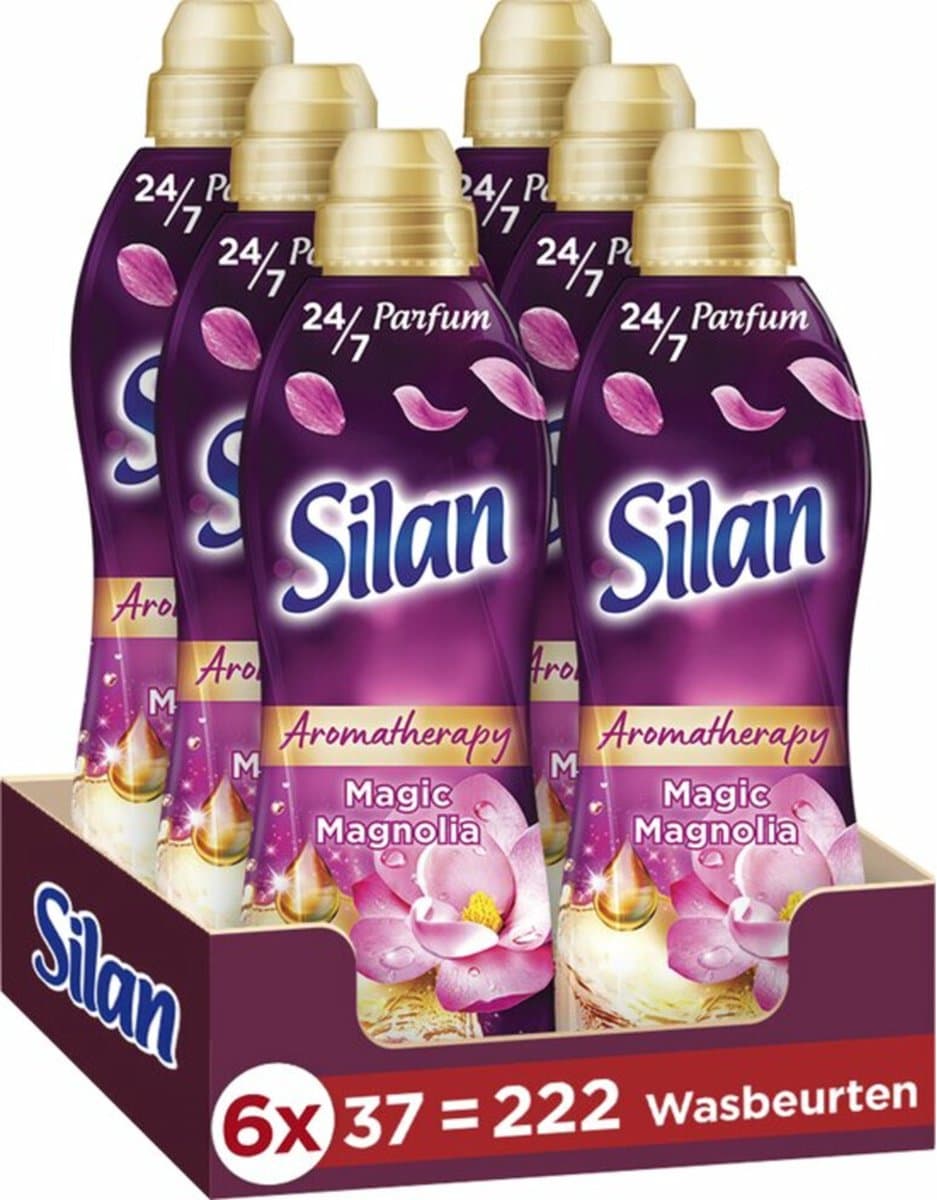 Silan - Magic Magnolia - Wasverzachter - Langdurige Frisheid - Voordeelverpakking - 6 x 37 wasbeurten — afbeelding 1