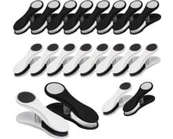 Wasknijpers Pack van 20 - Soft Grip Wasknijpers voor Waslijn, Kledingclips in Klein Formaat, Zwart en Wit Combi — afbeelding 1