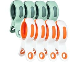 8 Stuks - Strandhanddoekclips - Wasknijpers - Winddichte Handdoekklem - Strandhanddoekklem - Wasknijpers Kunststof - Gekleurde Knijpers - Knijpers - Anti slip - Multicolor