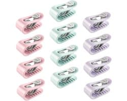 12-delige set bedlakenclips - Dekbedclip met knopen - Dekbedgesp - Dekbedhouderclip - Bedlakenclip - Dekbedhoekclip