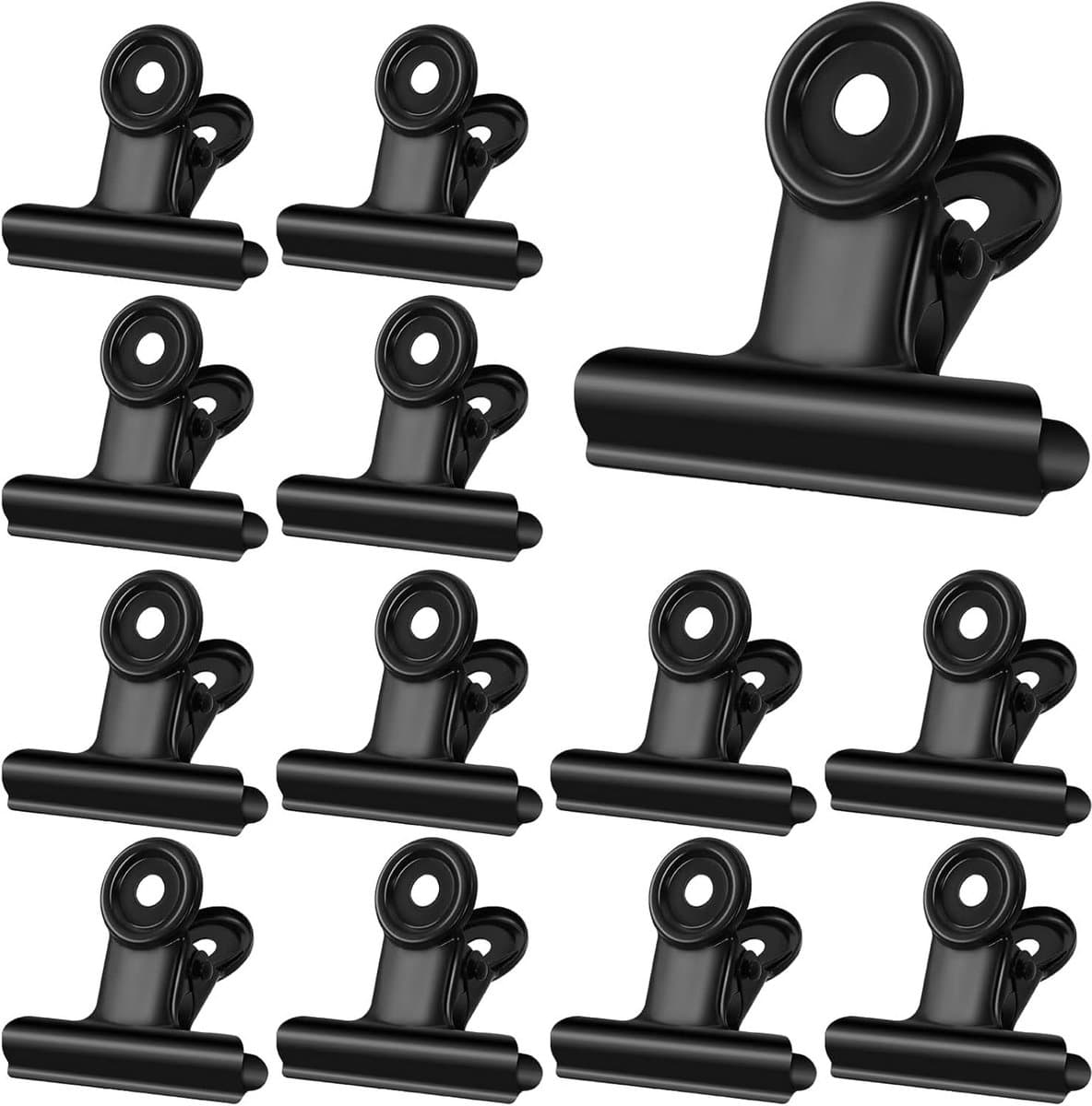 Kleine Zwarte Bulldog Clips Metaal 20 Stuks voor Kantoor en Knutselwerk — afbeelding 1