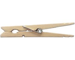 Grote Houten Wasknijpers - 8,4 cm - 30 Stuks Natuurlijk Hout
