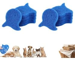 10 stuks - wasballen - Pluisverwijderaar voor kleding - Pluisballen die niet in de knoop raken - Pluisballen voor de wasmachine - Vlekverwijderende wasballen - Herbruikbare pluizenverwijderaar - Geschikt voor drogers, wasmachines en kleding (blauw) — afbeelding 1