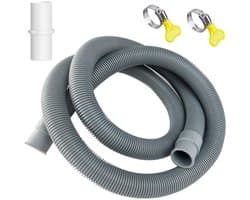 EXCITAT Verlengstuk voor afvoerslang - Afvoerslang verlengset - Inclusief 1 slangaansluiting en 2 slangklemmen - Geschikt voor wasmachineslang, vaatwasser, droger - 1,5 m x 20 mm