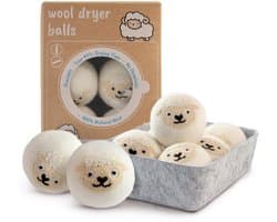 Solidchoice - Wol Droogballen 6 Stuks, Natuurlijke Wol voor Sneller Drogen