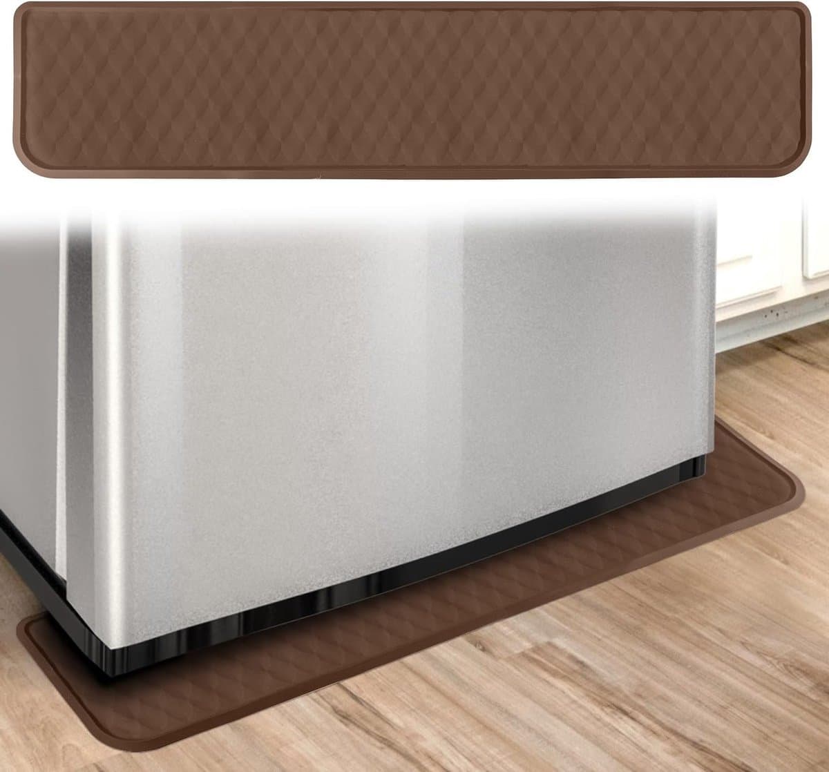 Siliconen Drupbak voor Koelkast 95x21.5cm - Antislip Beschermmat voor Koelkast, Wasmachine en Droger - Ideaal voor Vloerbescherming en Gemakkelijk Schoonmaken — afbeelding 1