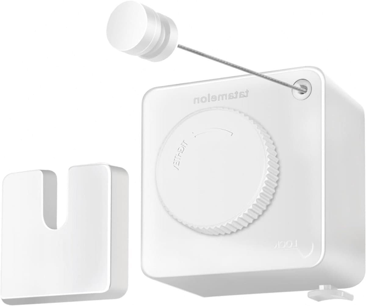 Intrekbare Waslijn - Droogrek Binnen - Kleding Drogen - Niet-doorhangend Ontwerp - 4.7 Meter - Wit — afbeelding 1