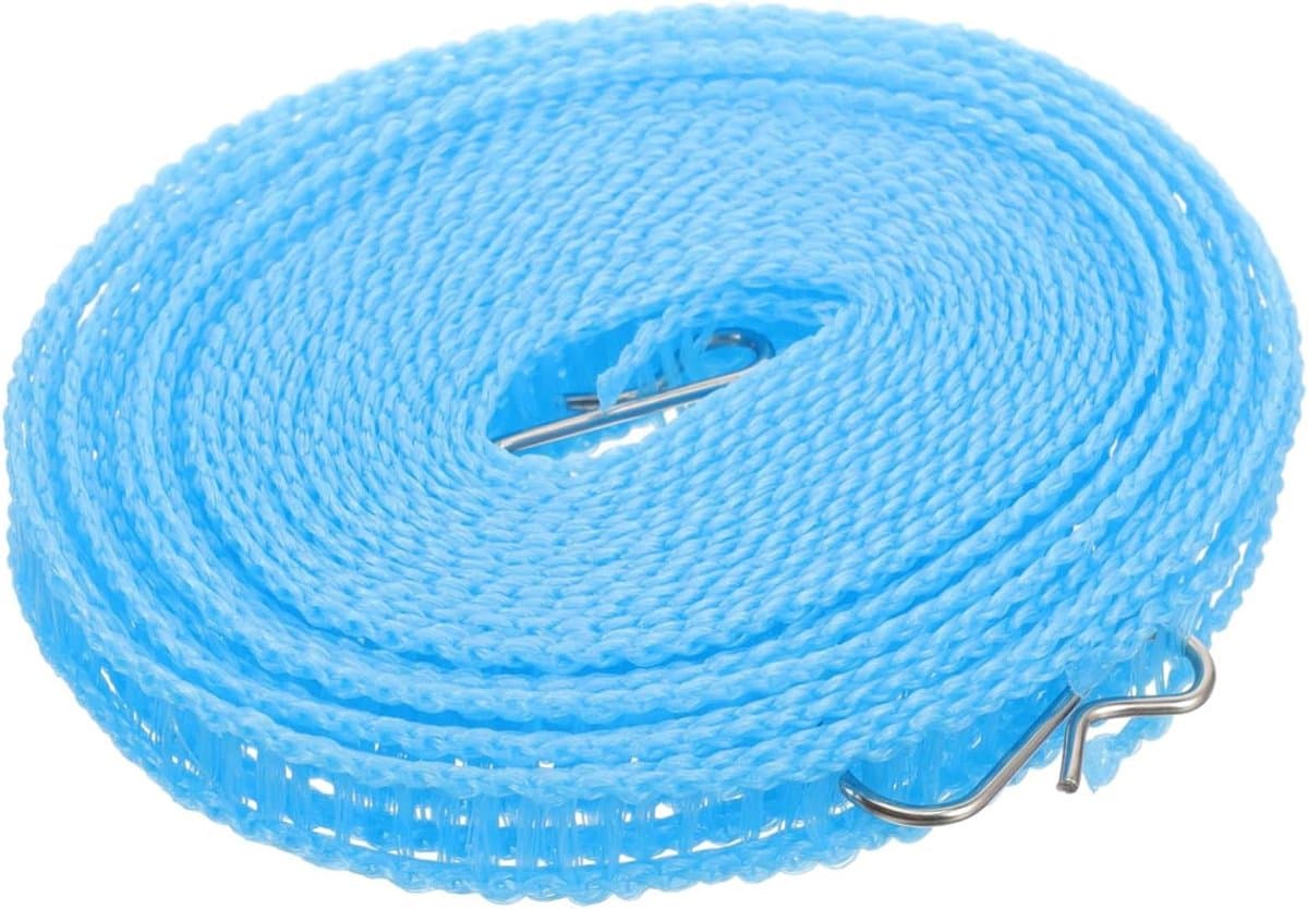Antislip Waslijn - Droogkleding Touw - Kleding Drogen - Winddicht Ontwerp - 800 cm - Hemelsblauw — afbeelding 1