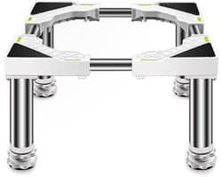 Wasmachine Onderstel - Droger Sokkel Koelkast - Apparaten Verplaatsen - Verstelbare Breedte - 45-65 cm - Zilver