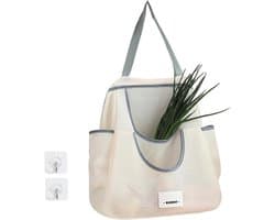 Herbruikbare Net Tassen - Opberg Netten - Producten Bewaren - Verbeterd Ademend Vermogen - 45 x 10 x 40 cm
