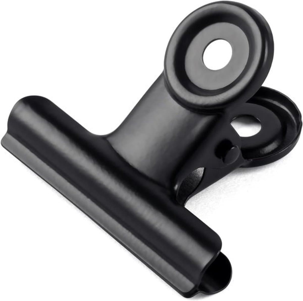 Set van 10 Grote Zwarte Bulldog Clips (90mm) - Sterke Metalen Klemmen voor Foto's, Documenten en Keuken — afbeelding 1