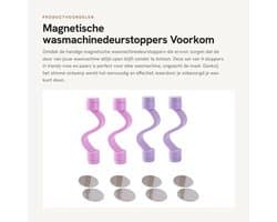 Wasmachinedeurstoppers - Magnetische Deurbuffer - Deurvastzetter - Kunststof - Pakket van 4 - 10x2cm - Deurstopper