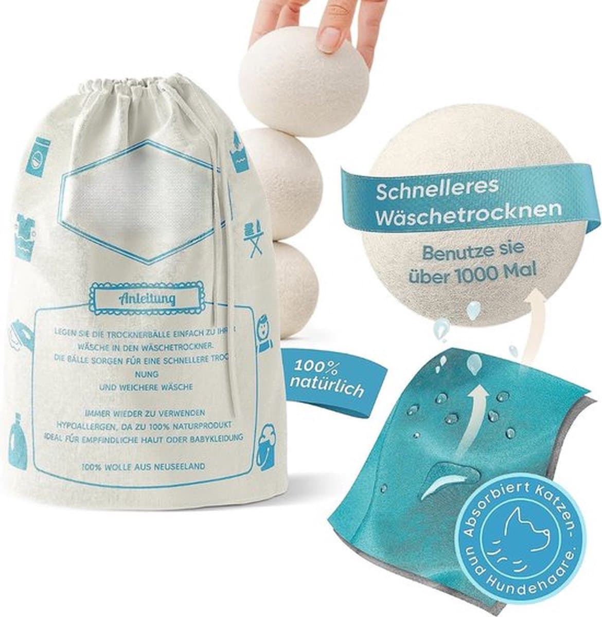 Drogerballen - Drogerballen Voor Wasdrogers - Droger Ballen - Drogerbollen — afbeelding 1