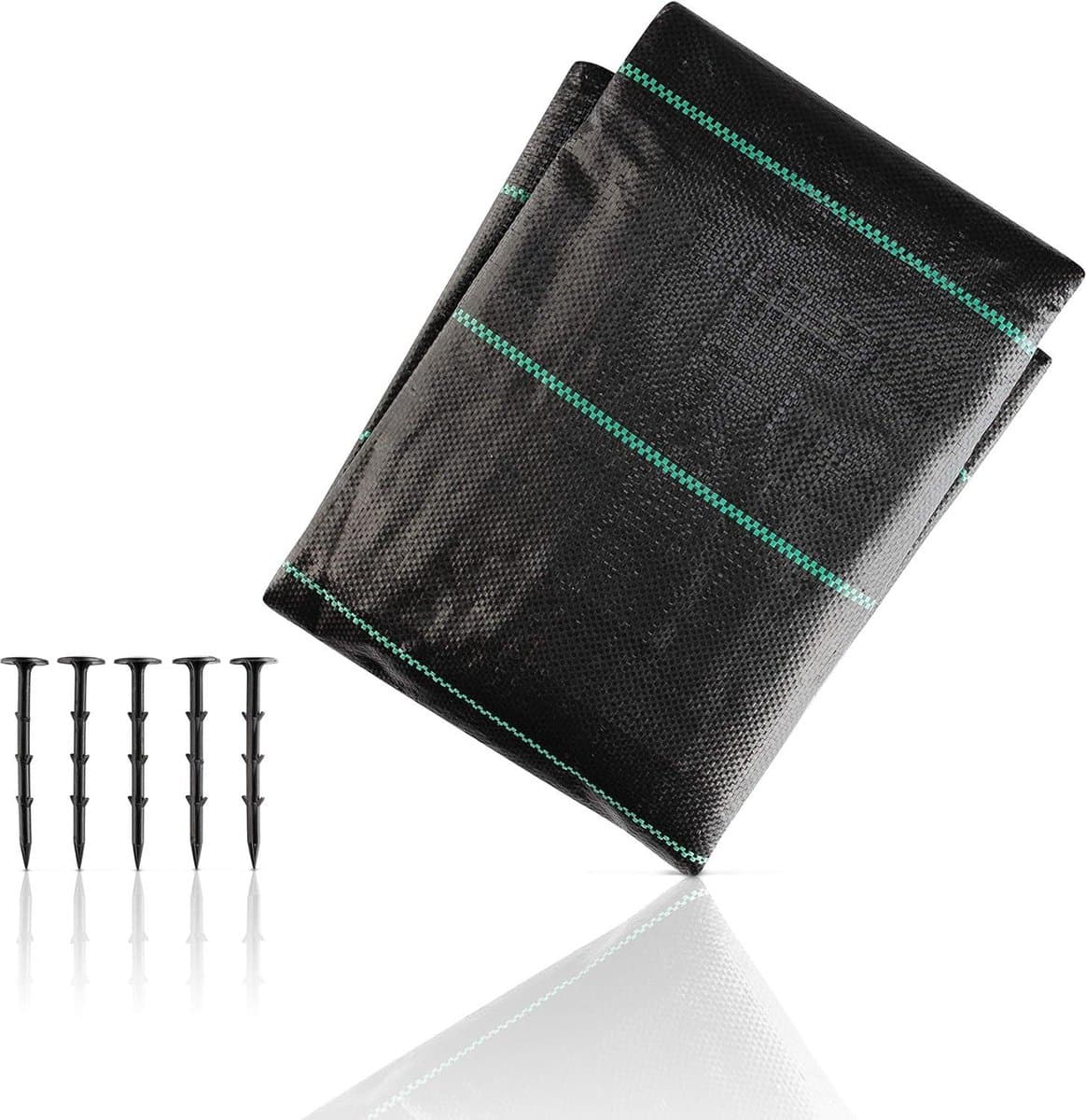 Tuinfleece waterdoorlatend & ademend - Scheurbestendig - Onkruidwerend doek - Inclusief grondankers - Verschillende maten - 2mx10m - 20m² — afbeelding 1