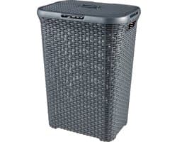 Curver Style Wasmand met deksel - 60L - Antraciet