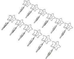 Dubbele Memoclip - Fotohouder Draadklem - Notities Tonen - Dubbele Klemfunctie - 12 Stuks - Zilver