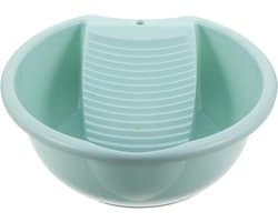 Wasbord met Bak - Handwas Systeem - Kleding Reinigen - Geïntegreerd Wassen - 37 cm - Blauw