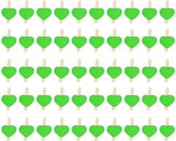 Houten Wasknijpers - Mini Clips - Decoratie en Knutselen - Hartvormig Design - 3 cm - Groen