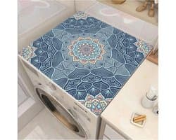Wasmachine Droger Mat - Apparaat Beschermer - Apparaten Beschermen - Snel Absorberend - 50x50 cm - Mandala Stijl
