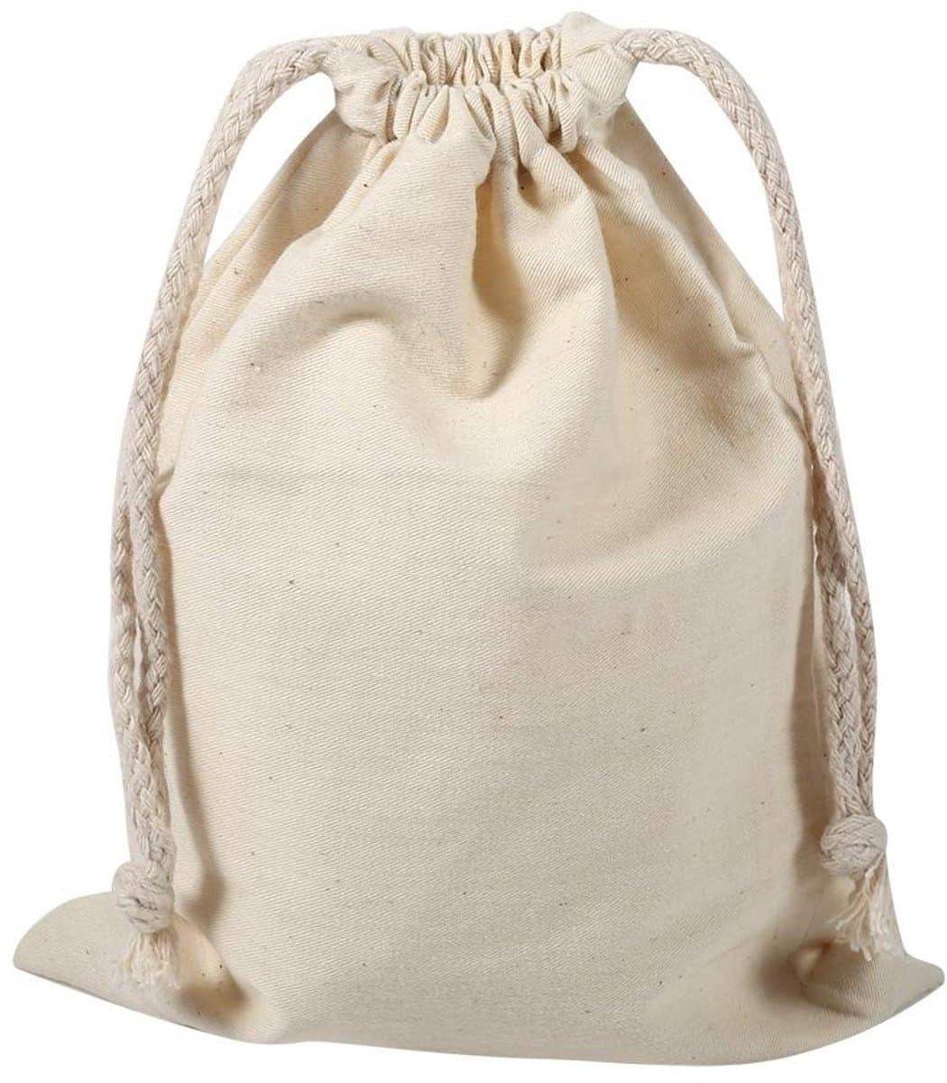 MTTproducts- Waszak Grote Capaciteit - Waszakken voor Wasgoed - Waszak met Koordvergrendeling - Natuurlijk Katoen - Milieuvriendelijk - 15x20 cm - Wasmand — afbeelding 1