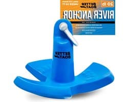 Rivieranker - Paddenstoelanker Boot - Voorkom Afdrift - Zeewaardig Gecoat - 9 kg - Blauw — afbeelding 1