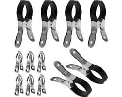 Grote RVS Kledingknijpers - 12 Stuks Towel Clips voor Strandstoelen, Handdoeken en Wasgoed, Duurzame en Roestvrije Klemmen