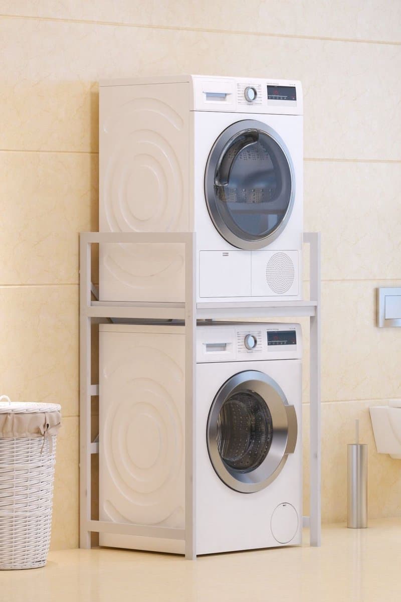 Skye Decor, Wasmachinekast, C7 - White, Metaal, Wit, 70 x 60 x 116 cm — afbeelding 1