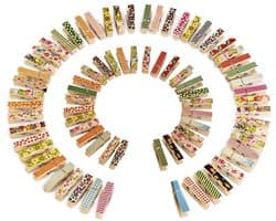 Allecto - Mini Wasknijpers - Houten Mini Wasknijpers - Sterk en Stevig - Gemengde Kleur - Voor Knutselen - Geschikt voor Feesten en Bruiloften
