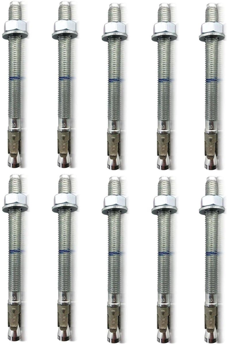 Heavy Duty Pluggen - Betonankers Keilbouten - Hoge Lasten Bevestigen - ETA Goedgekeurd - M12x180 10 stuks - Verzinkt — afbeelding 1
