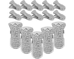 Metal Kledingknijpers - Veelzijdige Clips - Kleding Drogen - Antislip Gel Coating - 35 Stuks - Zilverkleurig