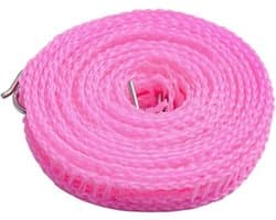 Draagbare Waslijn - Kledinglijn Touw - Buiten Drogen - Winddicht Nylon - 5 Meter - Roze