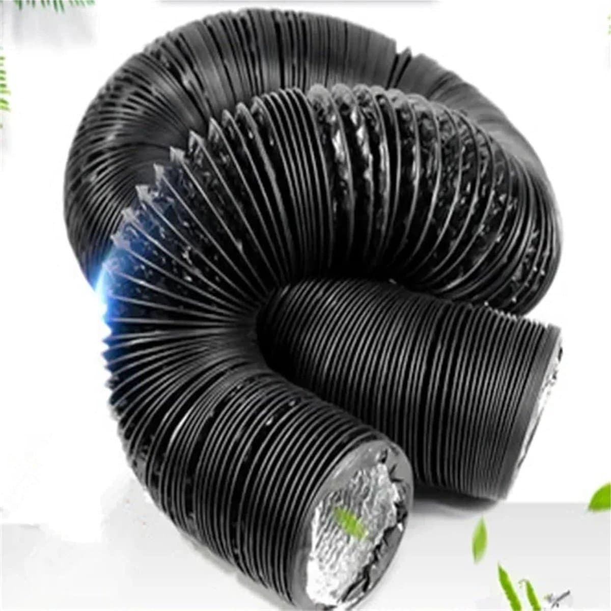 Ventilatieslang - Afvoerslang - Lucht Afvoeren - Verdikte Flexibele Buizen - 15 cm Diameter - Zwart — afbeelding 1