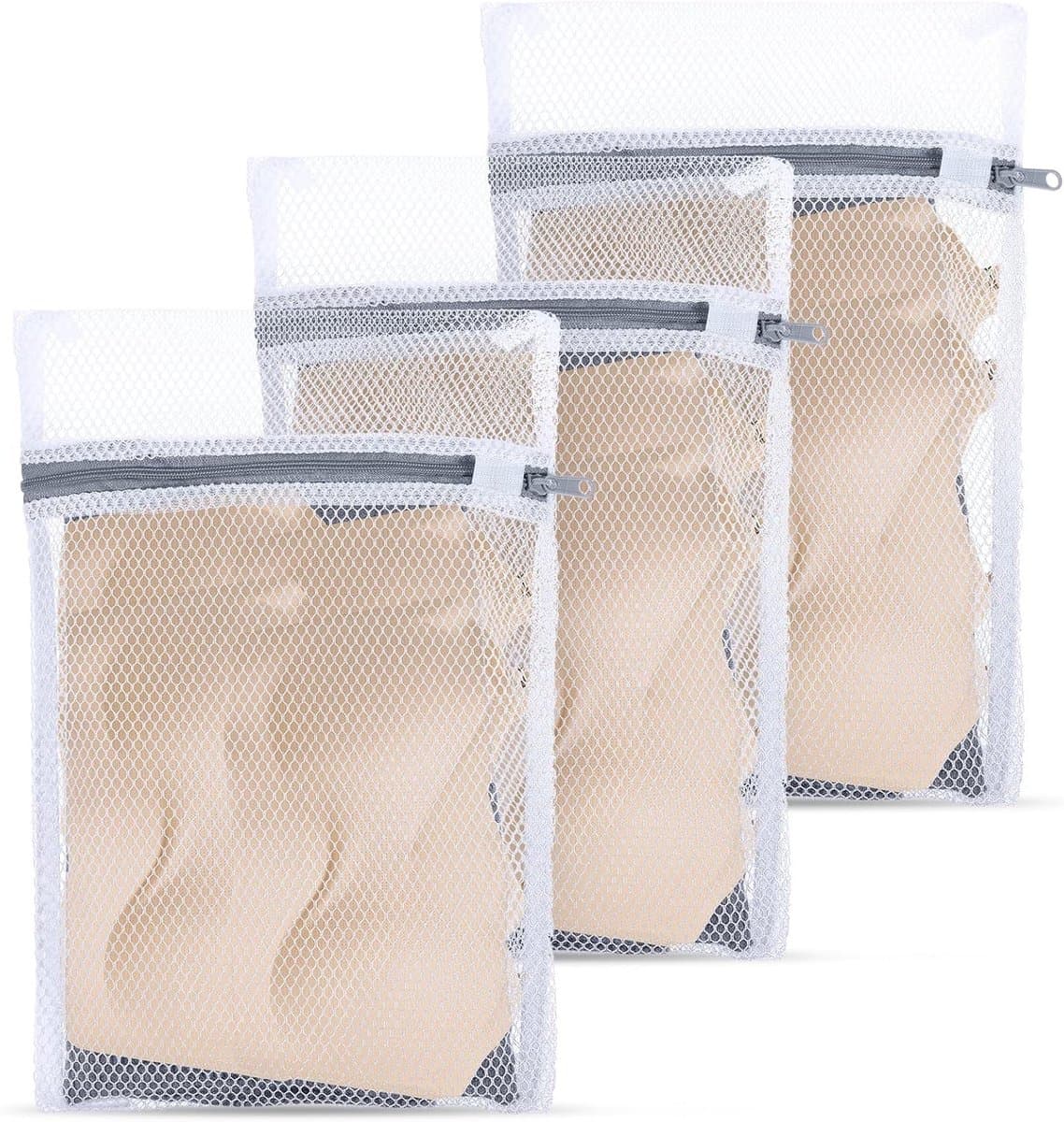Waszakken Set van 4 Stuks - Mesh Wasnetten met Rits voor Ondergoed, Bh's, Sokken en Baby Kleding - 30 x 20 cm en 40 x 30 cm — afbeelding 1