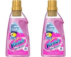 Vanish Oxi Action Wasbooster Gel – Vlekverwijderaar – 2 x 750 ml – Nieuwe Formule – Zonder Bleekmiddel – Anti-Geuroplossing – Geschikt voor Wol & Zijde