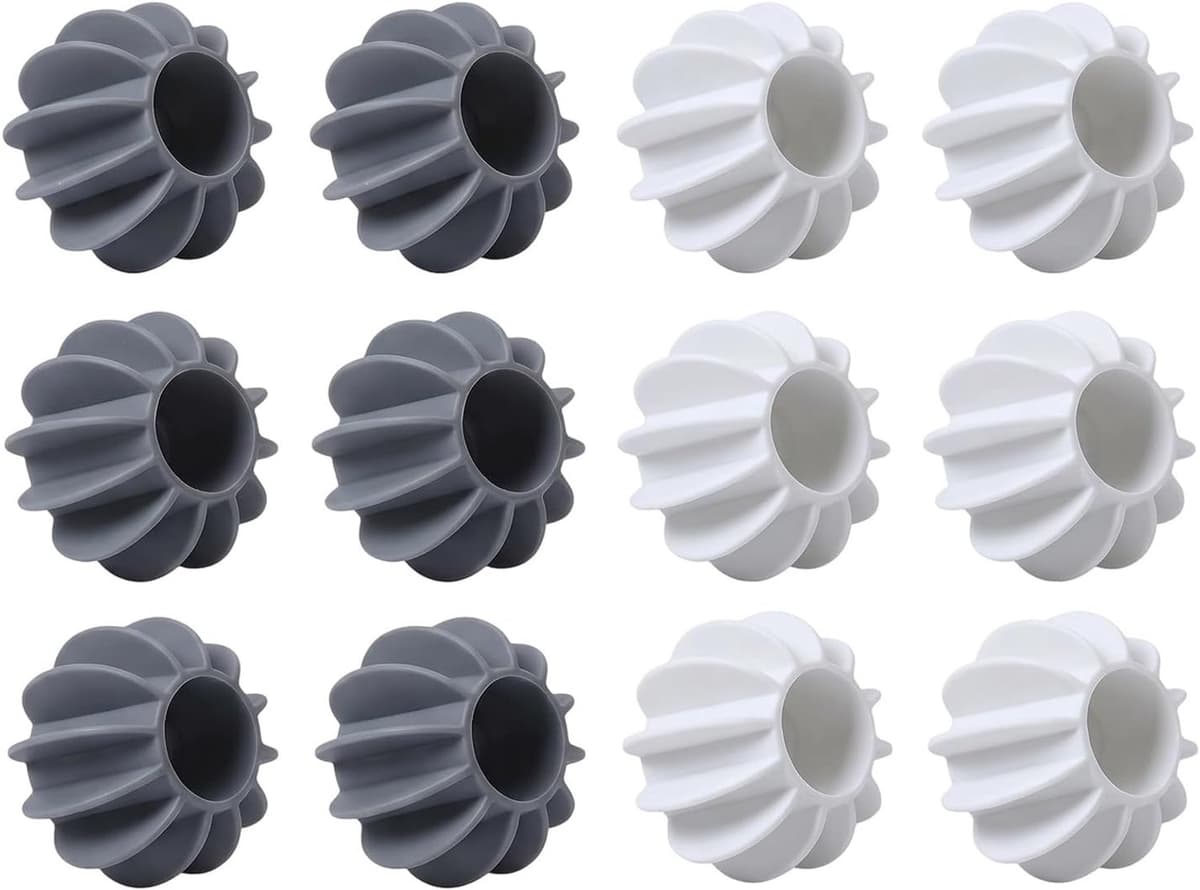 Droger en wasmachine ballen 12 stuks - herbruikbaar - kreukvrij en zacht - optimale luchtcirculatie - ShopVlot — afbeelding 1
