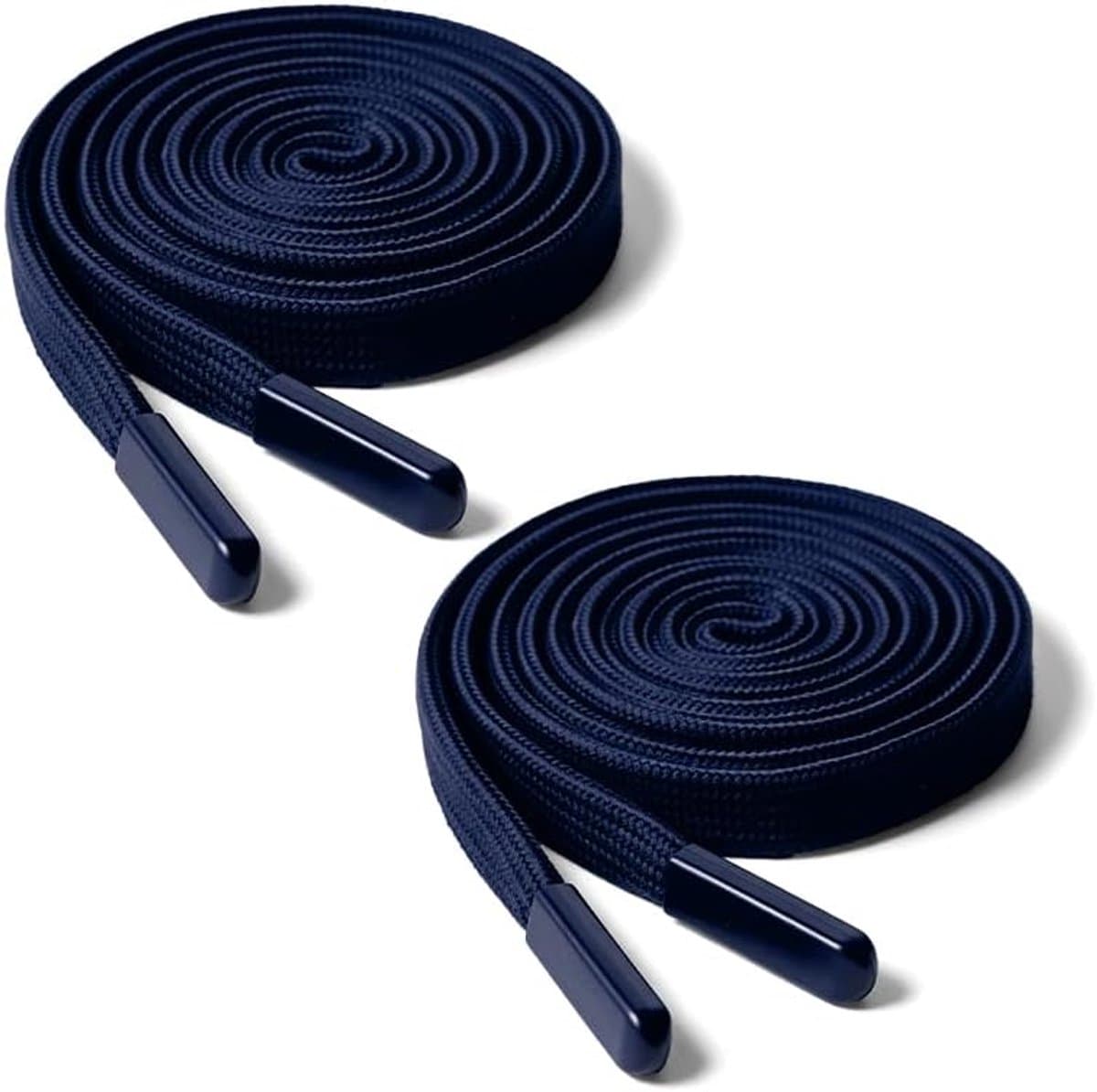 2 stuks 1 cm x 140 cm vervangend koord universeel plat trekkoord koord (marineblauw) — afbeelding 1