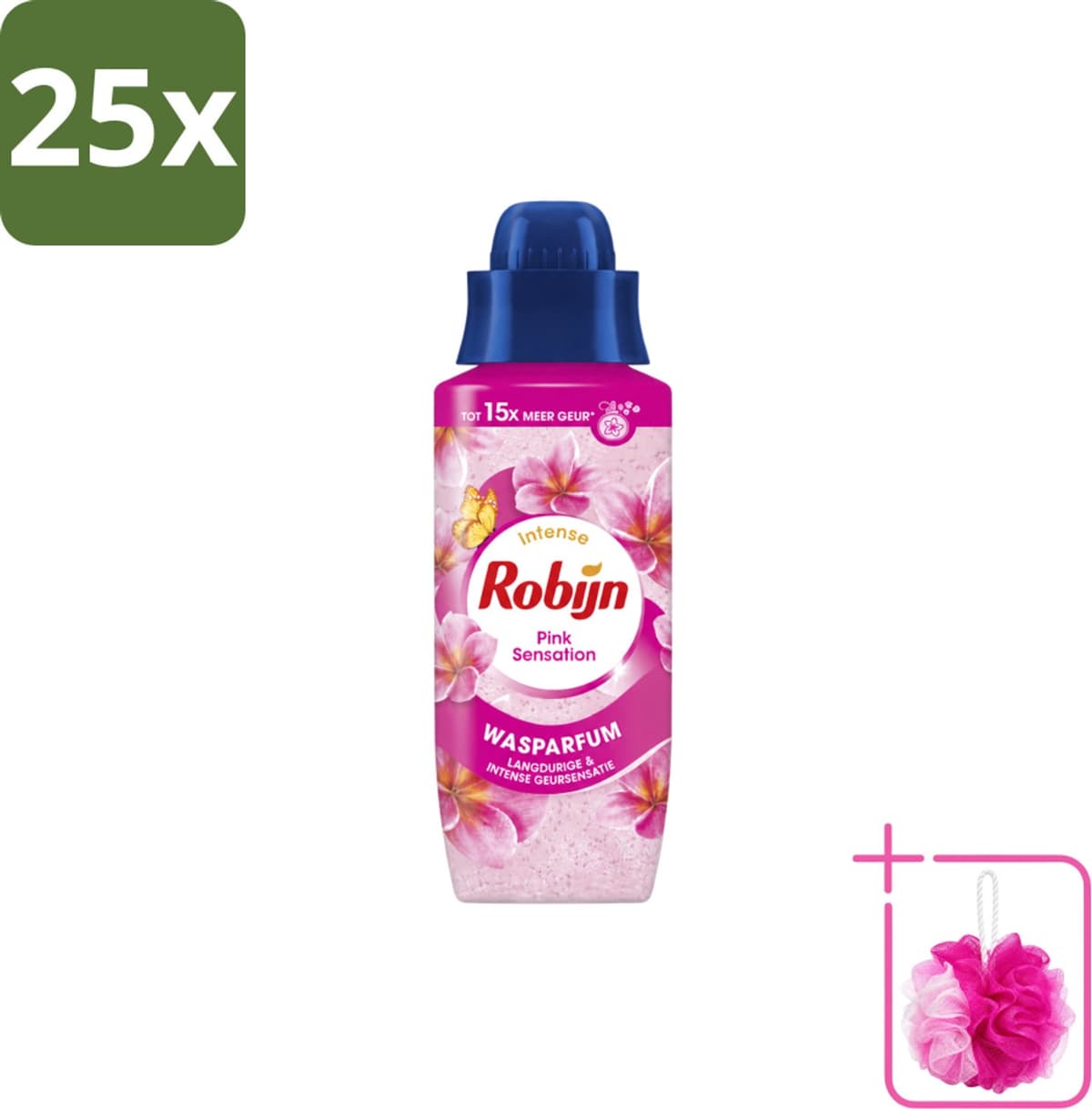 25 x Robijn – Wasparfum – Intense Pink Sensation – 342 ml - Bulkverpakking - Wasparfum - Douchemop - Wasgeur — afbeelding 1