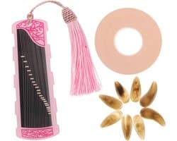 1set Chinese Guzheng Vinger Picks Imitatie Nagels Met Opbergplaat Comfortabel Georganiseerd Voor Diverse Scènes Voor String Instrumenten Optredens