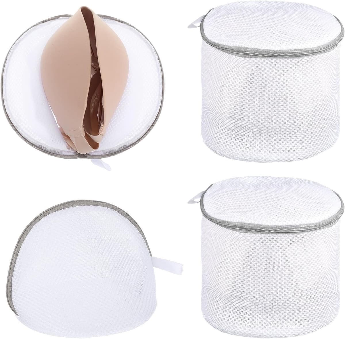 Set van 4 wasnetten voor lingerie, bh's en delicate kleding, wasbescherming met rits, ideaal voor het wassen van ondergoed en fijne stoffen — afbeelding 1