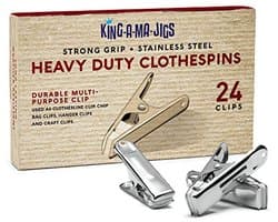 Set van 24 roestvrijstalen wasknijpers - Sterke grip en weerbestendig - Multifunctionele clips voor binnen en buiten