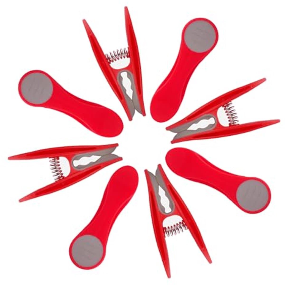 48 Wasknijpers met Soft Grip Rood-Grijs voor Gevoelige Kleding — afbeelding 1