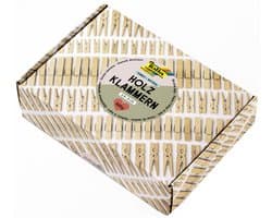 folia Houten wasknijpers mix NATURAL Jumbobox, 500 g
