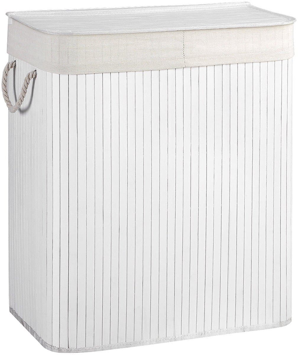 Hoppa! - Bamboe wasmand - 2 compartimenten - Wit — afbeelding 1
