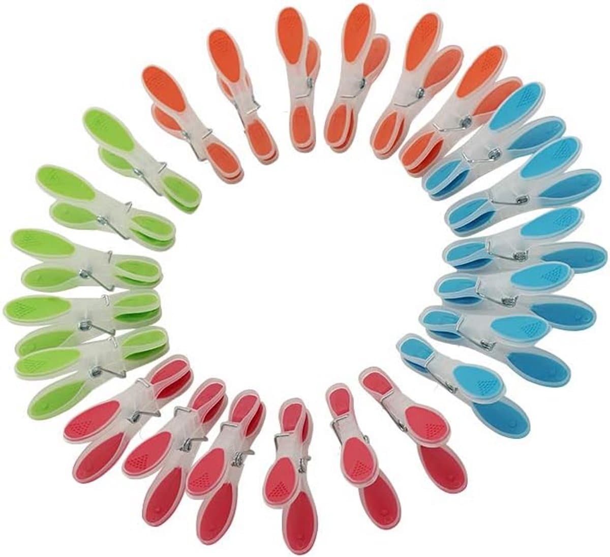 Set van 24 Zachte Wasknijpers in Verschillende Kleuren — afbeelding 1