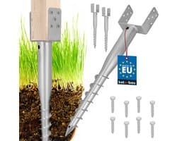 Kotarbau - Stalen Grondankerset - 141x720 MM - Smeedbaar - Zilver